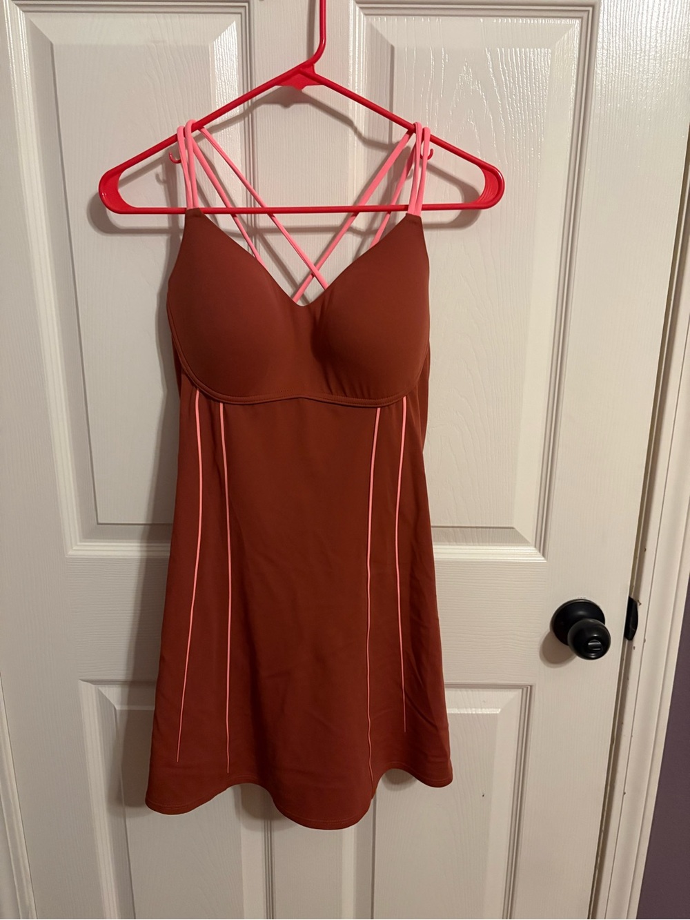 Victoria's Secret Rust Red Mini Dress with Pink Straps - Picture 2 of 2